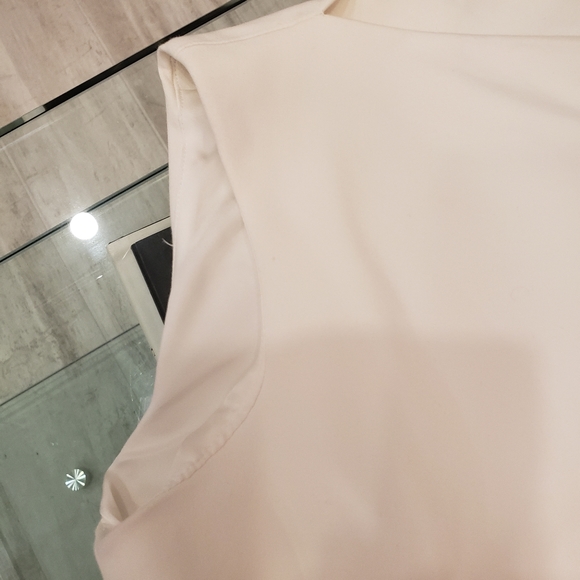 FLASH SALE NWOT - Zara asymmetric neck A-line skater dress in off white. - Picture 4 of 11